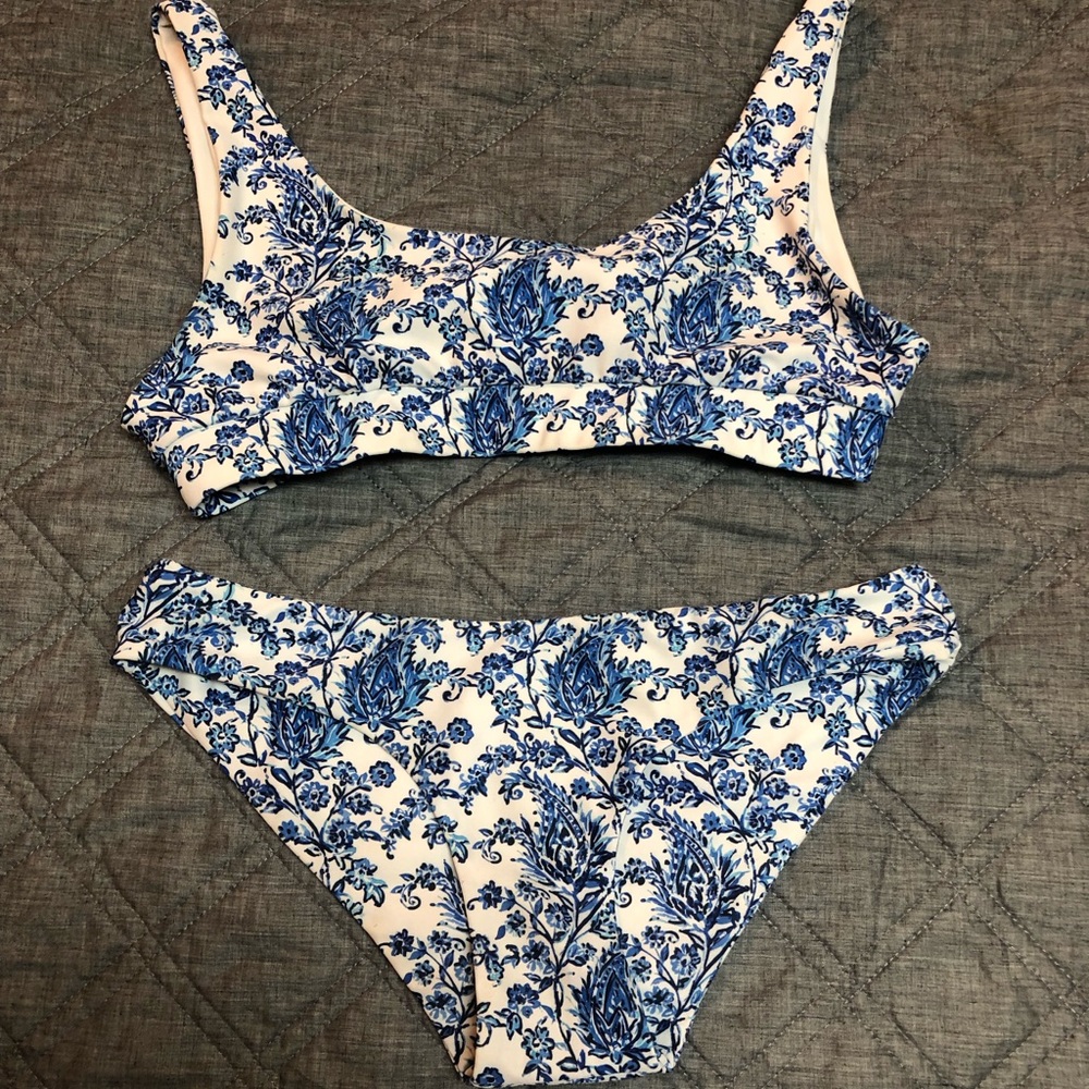 Floral Blue Bikini “Kulani Kinis”